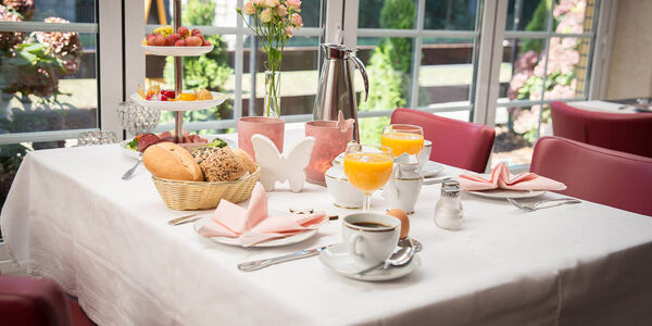 Frühstück im Hotel Baggernpuhl in Nauen im Havelland Brandenburg